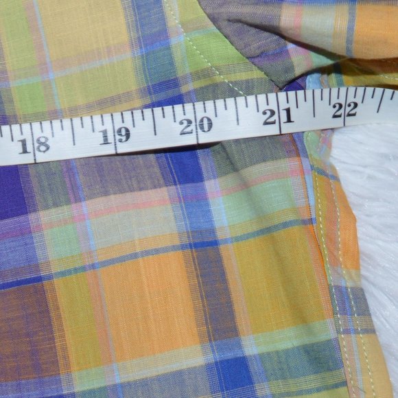Alan Flusser Plaid Checkered Lightweight Button-up Shirt Large - Picture 4 of 10